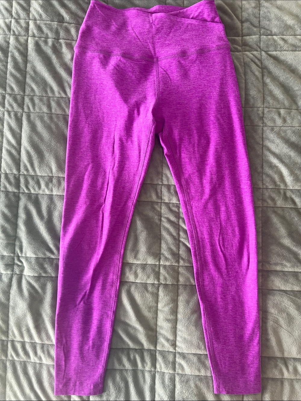 Beyond Yoga Midi Length Crossover Waist Spacedye Leggings Vivid Plum